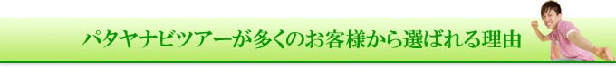 パタヤナビツアーが多くのお客様から選ばれる理由